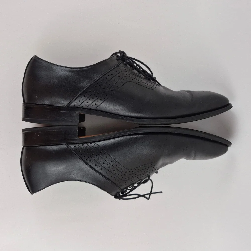 Stacy Adams Men's 25585-001 Black Leather Perforated Oxford Dress Shoes Size 13M